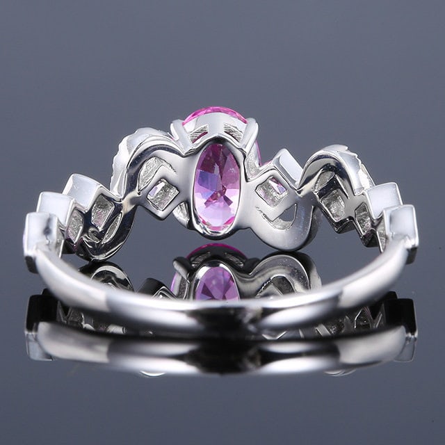 14k Gold 1.13 Ctw Natural Sapphire & Diamond Ring - 4