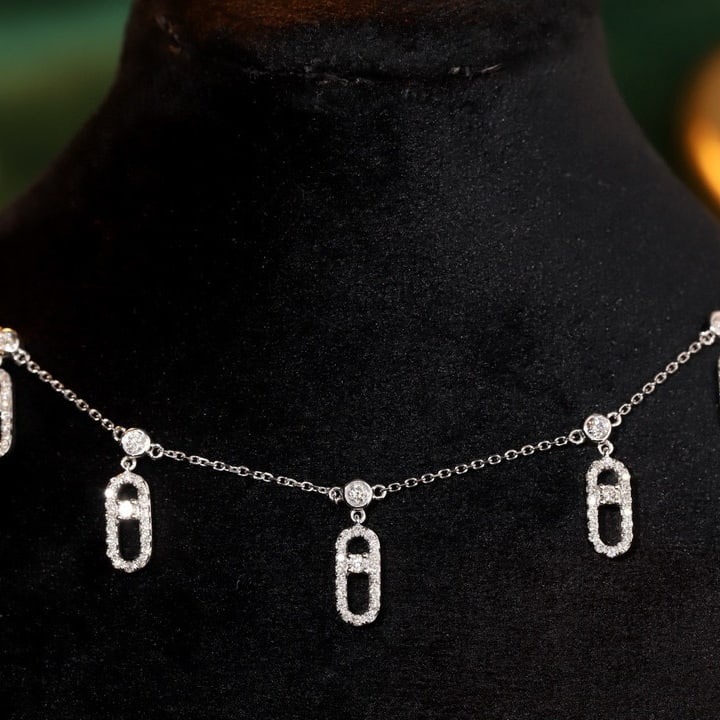 14k Gold 0.8 Ct Natural H Diamond Necklace: Ref:231165184 // gold content:14k gold // main gemstone:diamond // shape:round // carat weight:0. 8ct // clarity grade:vs-si // color:h // treatment:natural // cut grade:g // Condition: New Low Estima