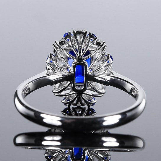 14k Gold 1.21 Ctw Natural Sapphire & Sapphire Ring - 4
