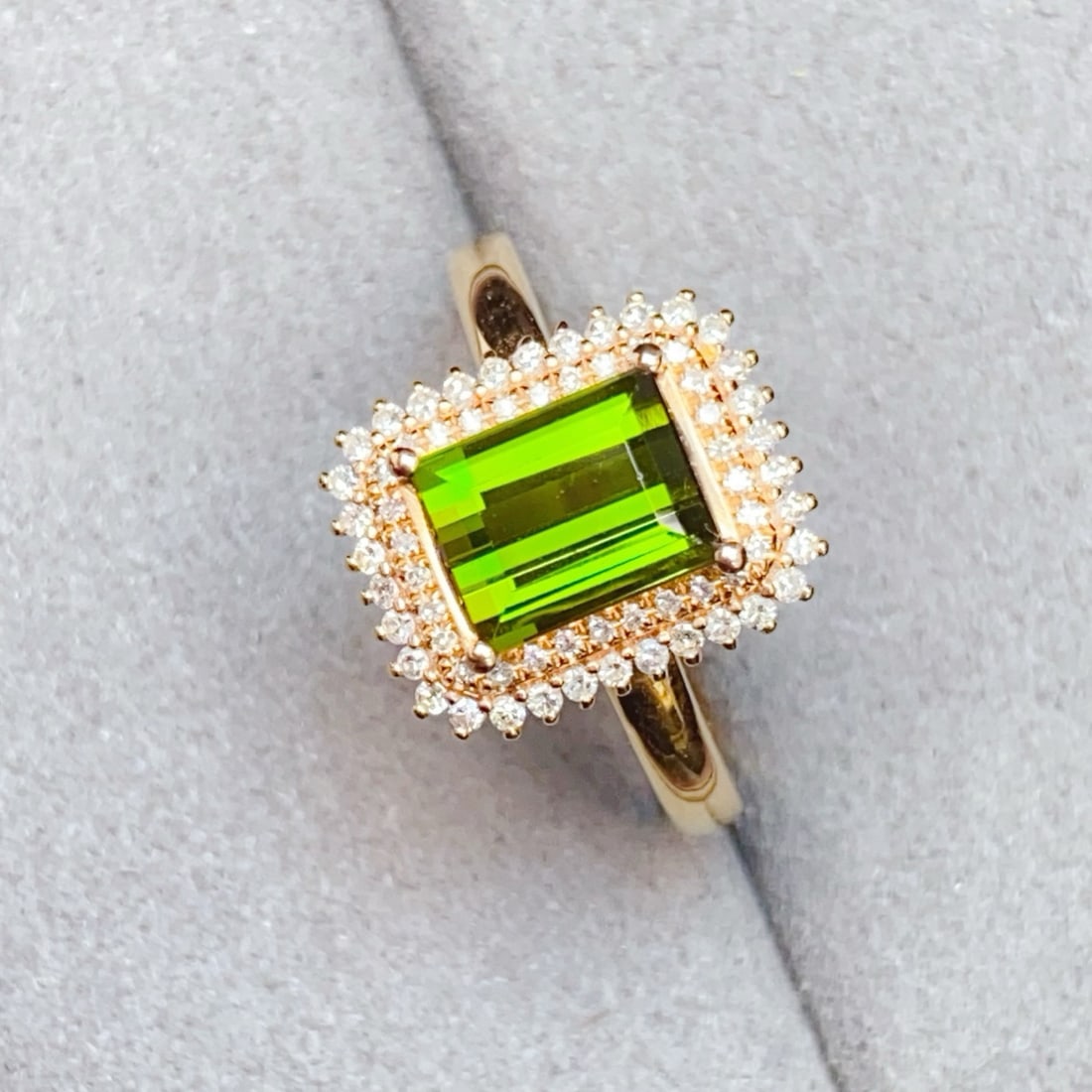 14k Gold 1.76 Ctw Natural Tourmaline & Diamond Ring - 2