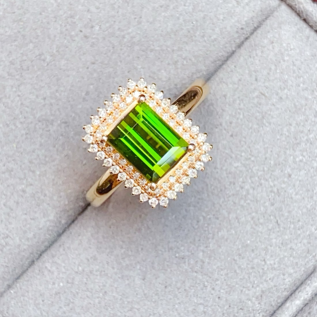 14k Gold 1.76 Ctw Natural Tourmaline & Diamond Ring - 3