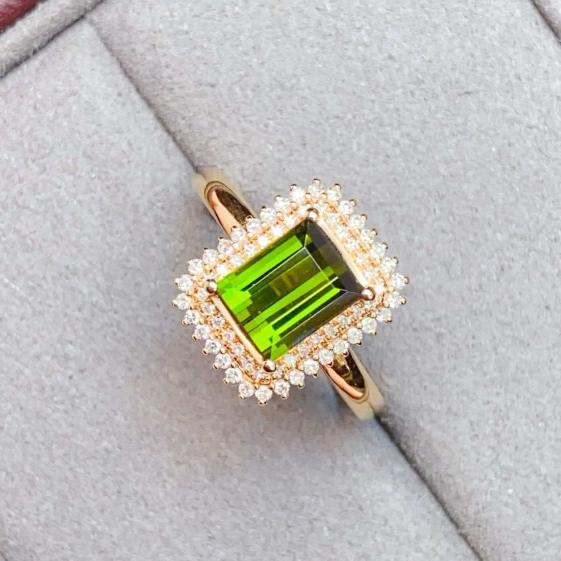 14k Gold 1.76 Ctw Natural Tourmaline & Diamond Ring - 4