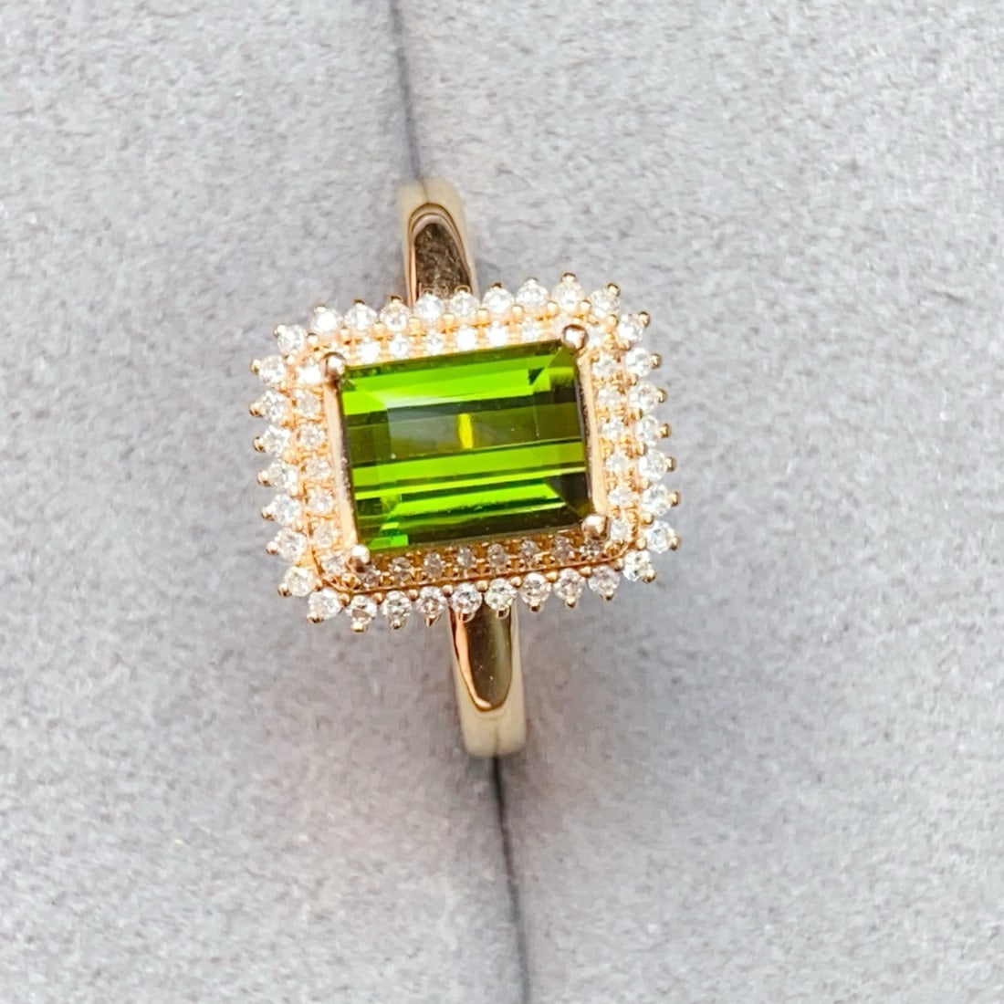 14k Gold 1.76 Ctw Natural Tourmaline & Diamond Ring - 5