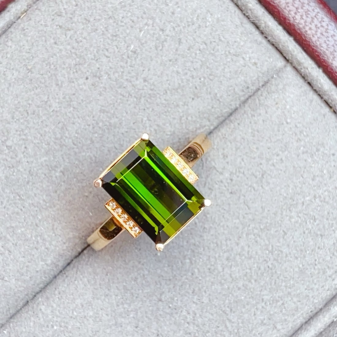 14k Gold 3.63 Ctw Natural Tourmaline & Diamond Ring - 3