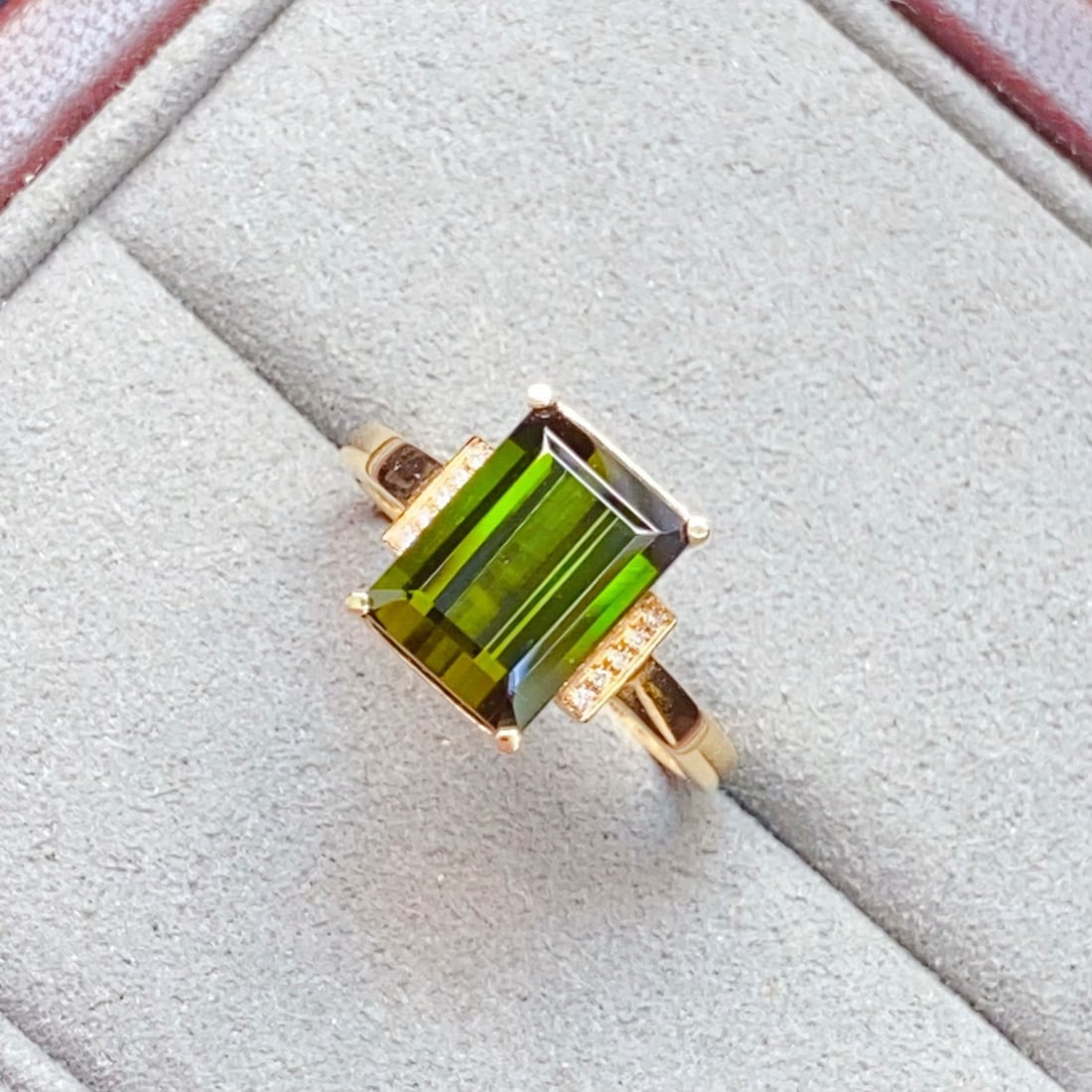 14k Gold 3.63 Ctw Natural Tourmaline & Diamond Ring - 4