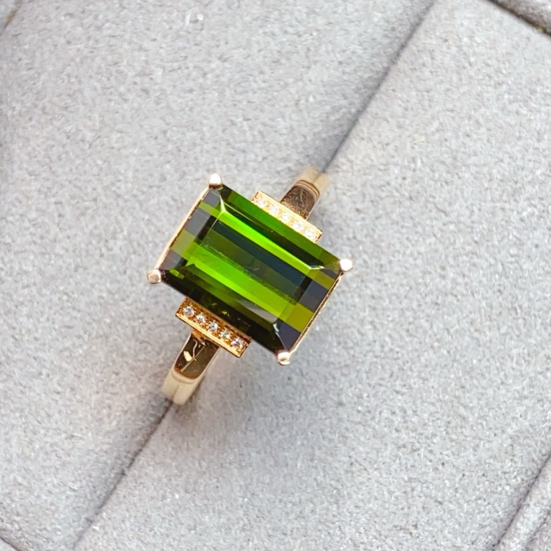 14k Gold 3.63 Ctw Natural Tourmaline & Diamond Ring - 5