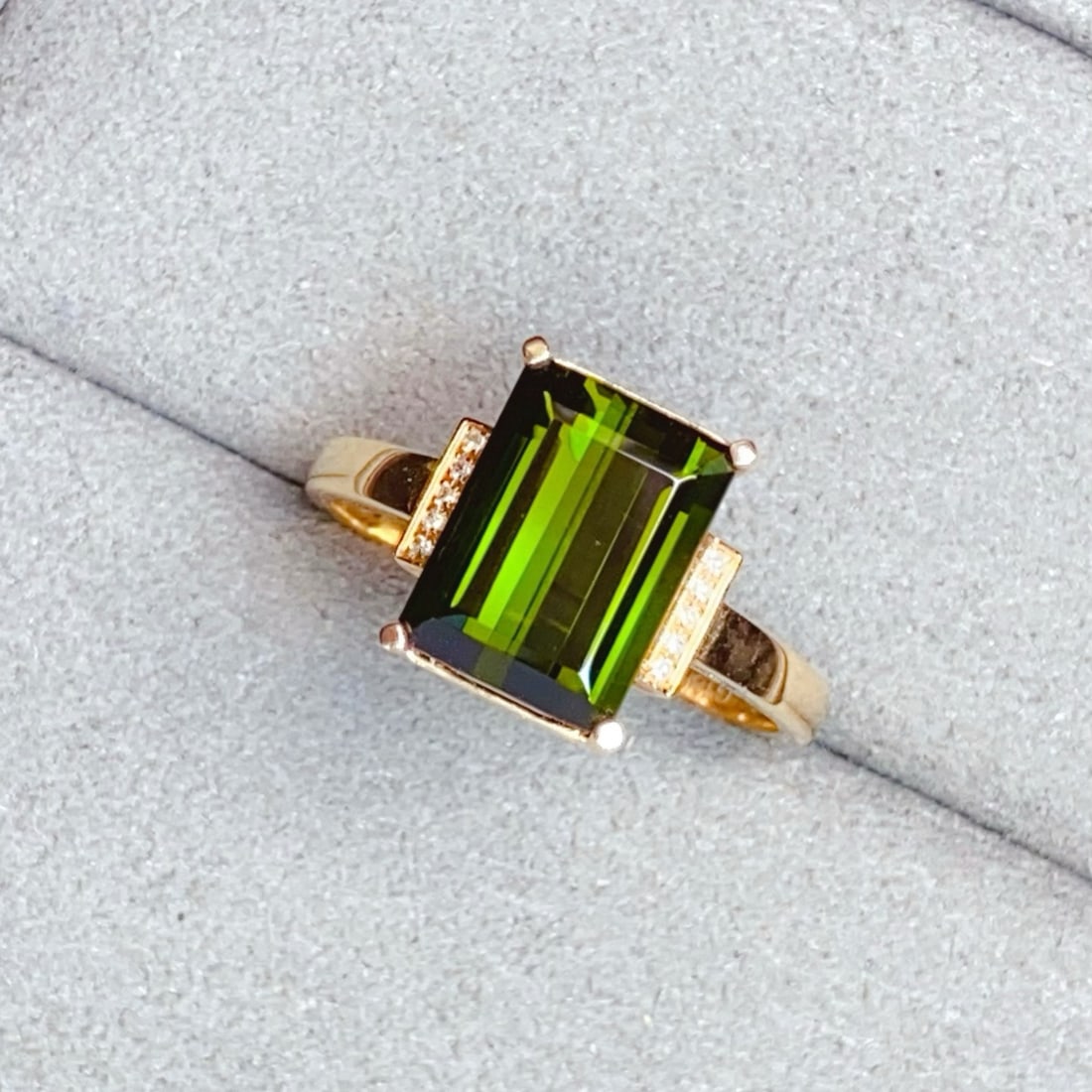 14k Gold 3.63 Ctw Natural Tourmaline & Diamond Ring - 6