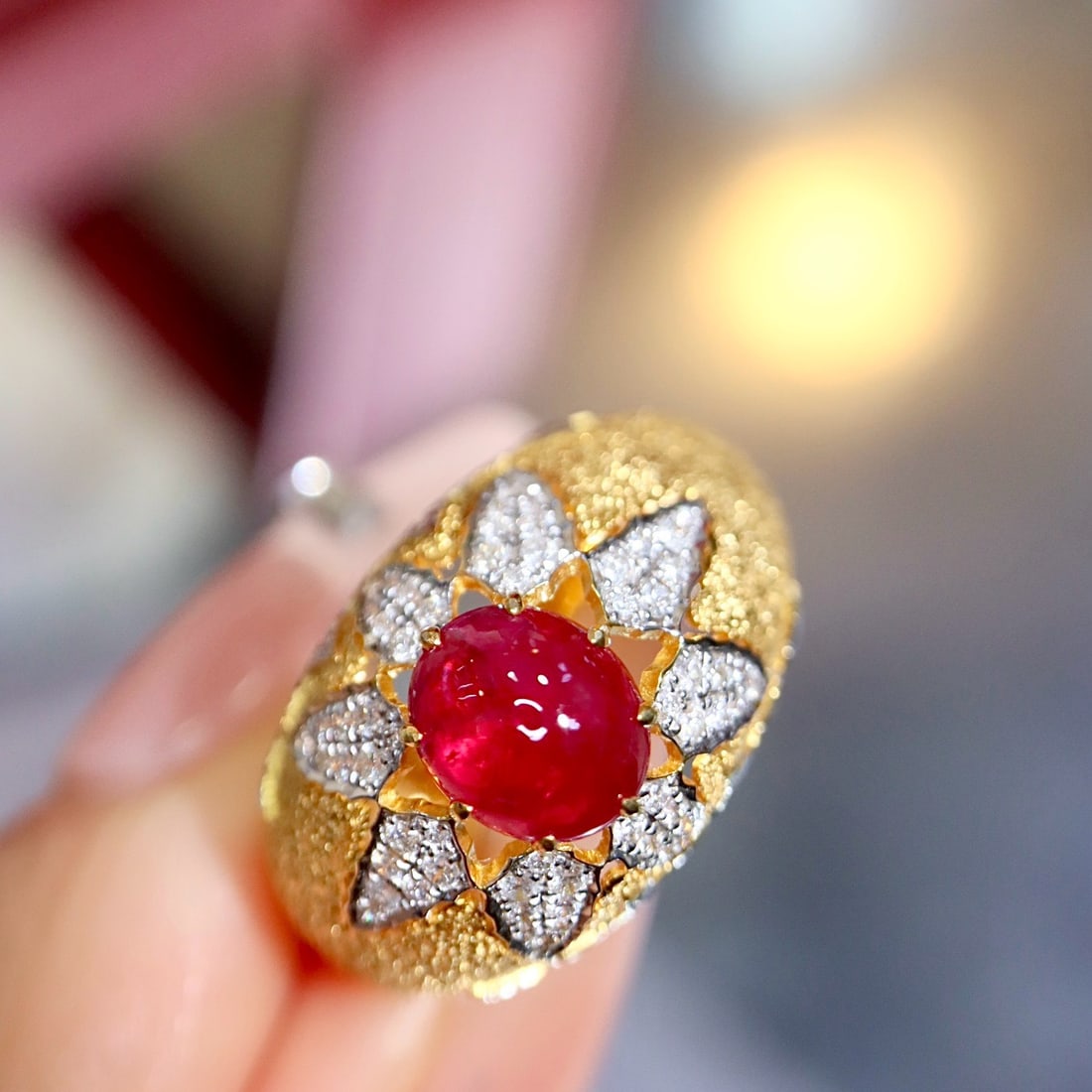 14k Gold 1.85 Ctw Natural Ruby & Diamond Ring - 3