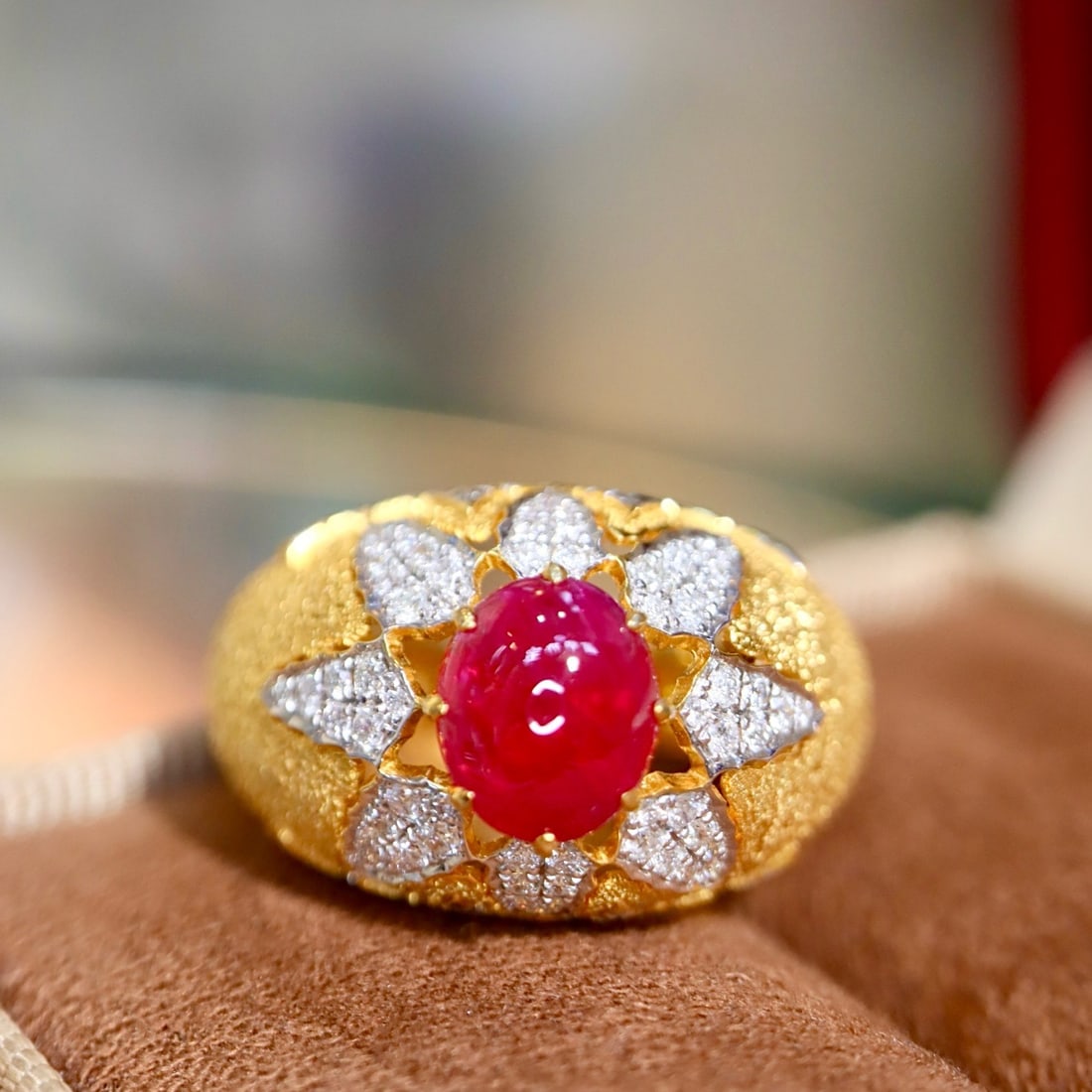 14k Gold 1.85 Ctw Natural Ruby & Diamond Ring - 5