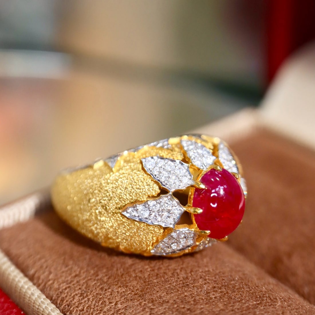 14k Gold 1.85 Ctw Natural Ruby & Diamond Ring - 6