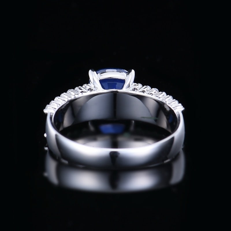 14k Gold 2.94 Ctw Natural Sapphire & Diamond Ring - 5
