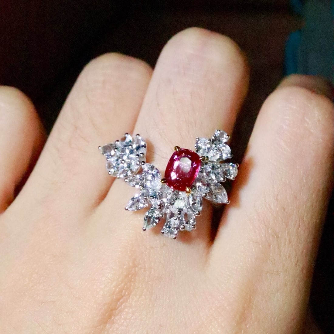 14k Gold 1.30 Ctw Natural Ruby & Diamond Ring - 5