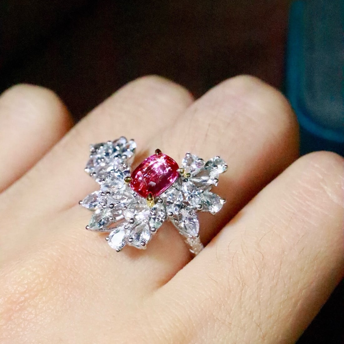 14k Gold 1.30 Ctw Natural Ruby & Diamond Ring - 6