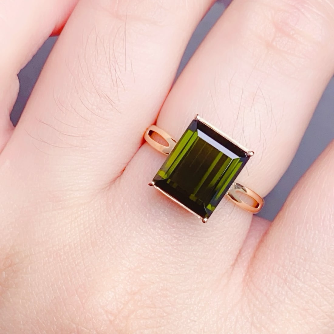 14k Gold 4.32 Ctw Natural Tourmaline & Diamond Ring - 4
