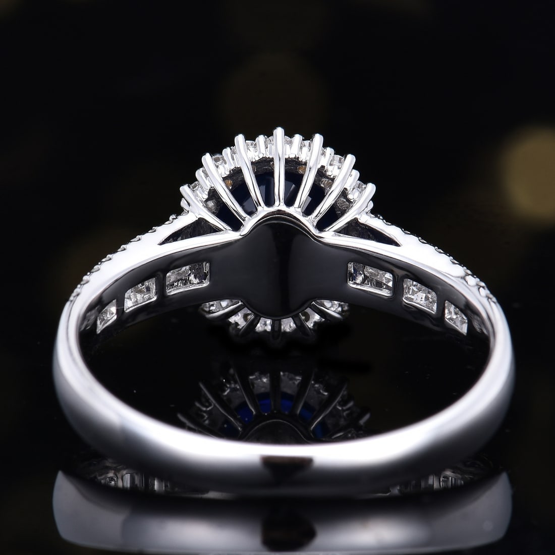 14k Gold 2.02 Ctw Natural Sapphire & Diamond Ring - 4