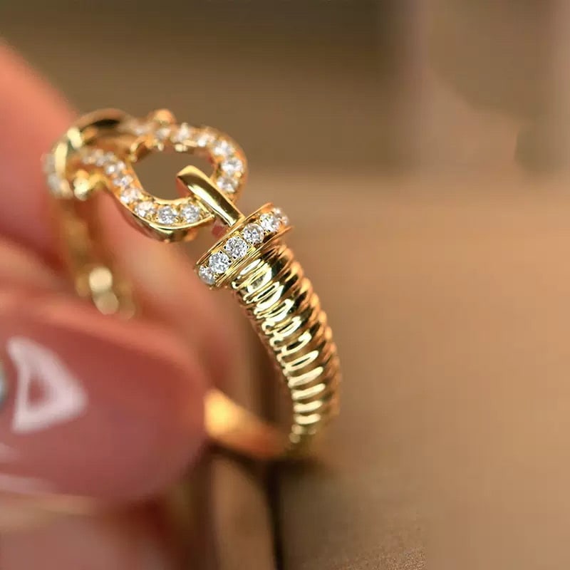 14k Gold 0.18 Ct Natural H Diamond Ring - 3
