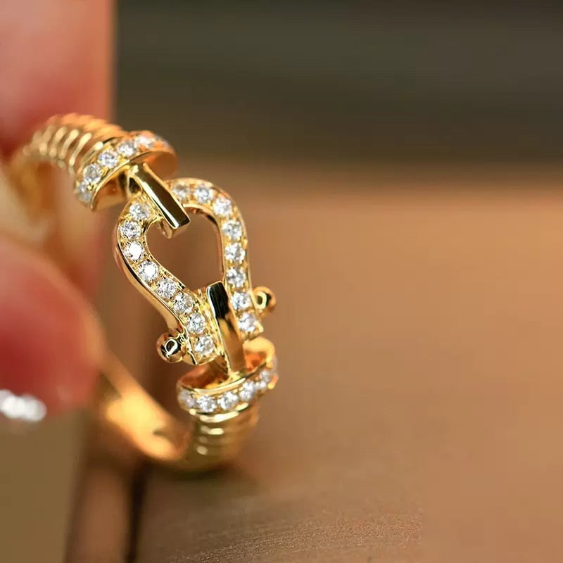 14k Gold 0.18 Ct Natural H Diamond Ring - 6