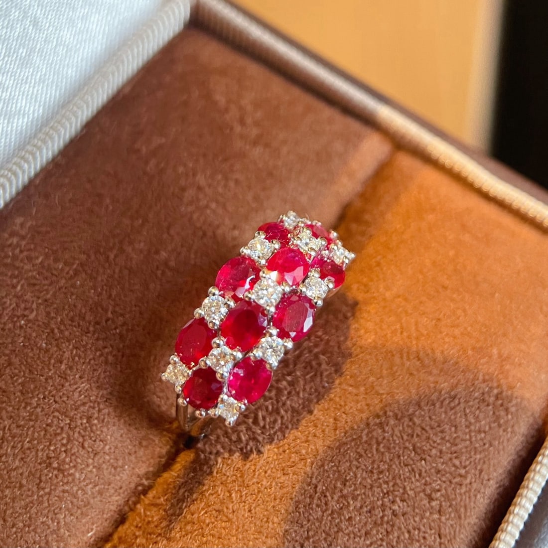14k Gold 2.1 Ct Natural Ruby & Diamond Ring - 2