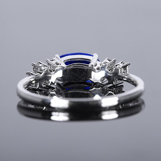 14k Gold 1.56 Ctw Natural Sapphire & Diamond Ring - 4