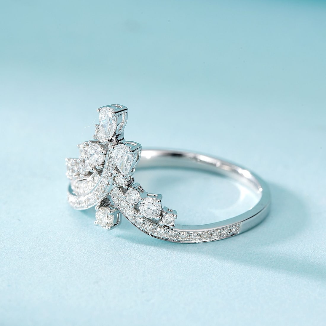 14k Gold 0.49 Ctw Natural H Diamond Ring - 2