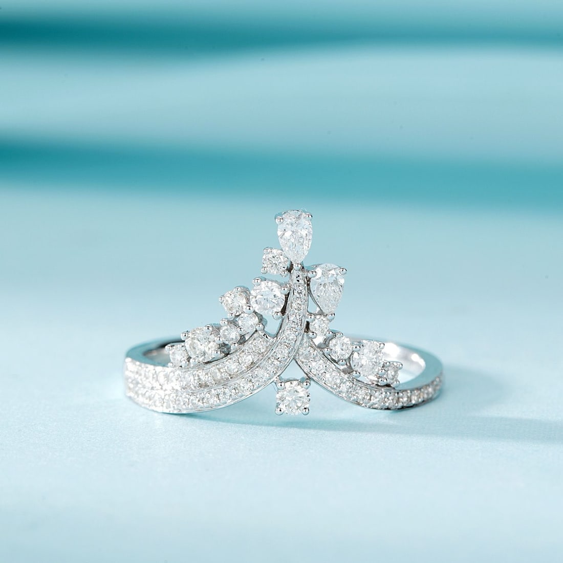 14k Gold 0.49 Ctw Natural H Diamond Ring - 3