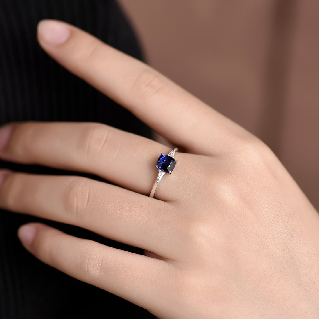 14k Gold 1.67 Ctw Natural Sapphire & Diamond Ring - 5