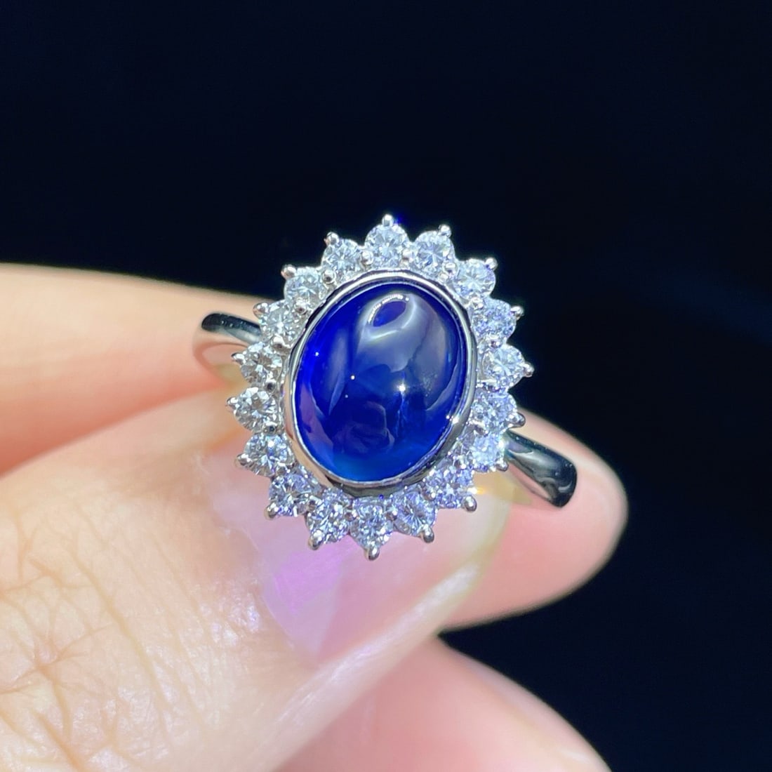 14k Gold 3.17 Ctw Natural Sapphire & Diamond Ring - 3