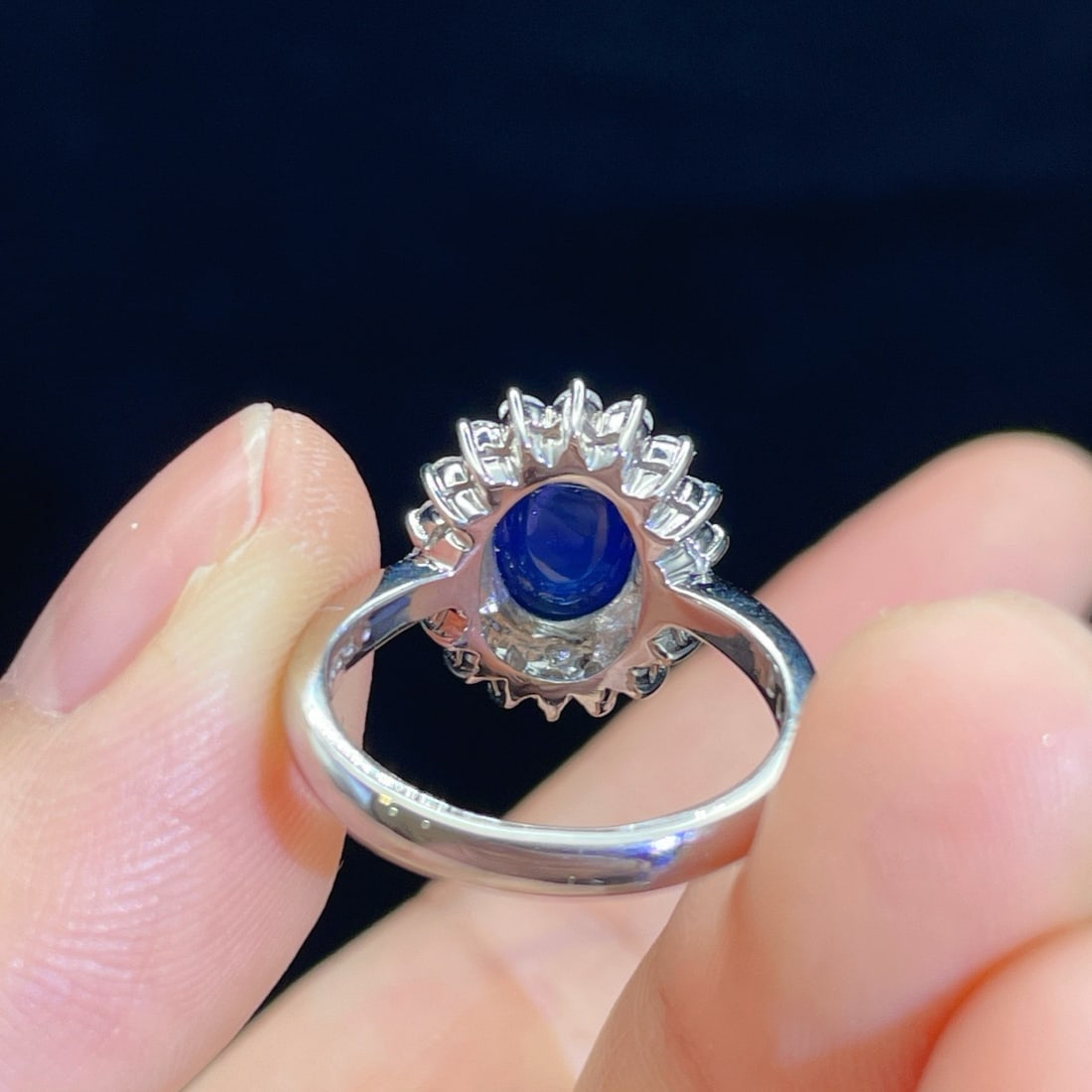 14k Gold 3.17 Ctw Natural Sapphire & Diamond Ring - 5