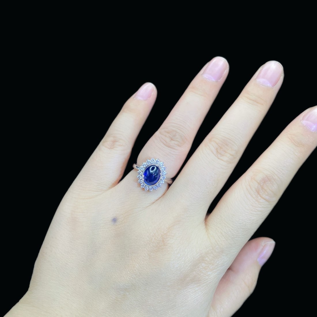 14k Gold 3.17 Ctw Natural Sapphire & Diamond Ring - 6