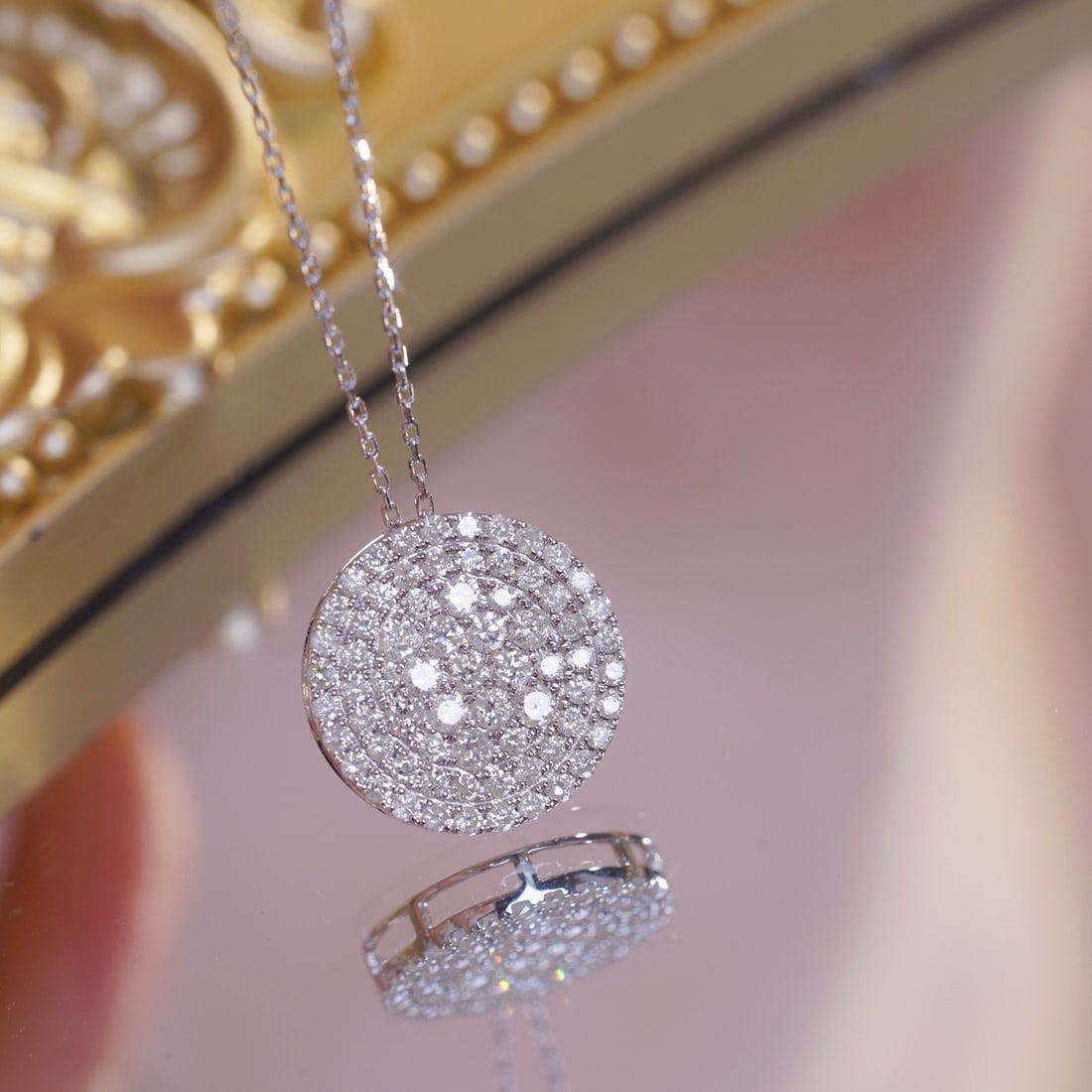 14k Gold 1.00 Ct Natural H Diamond Necklace - 2