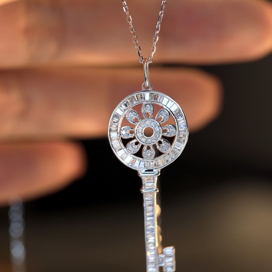 14k Gold 0.5 Ct Natural H Diamond Necklace - 2