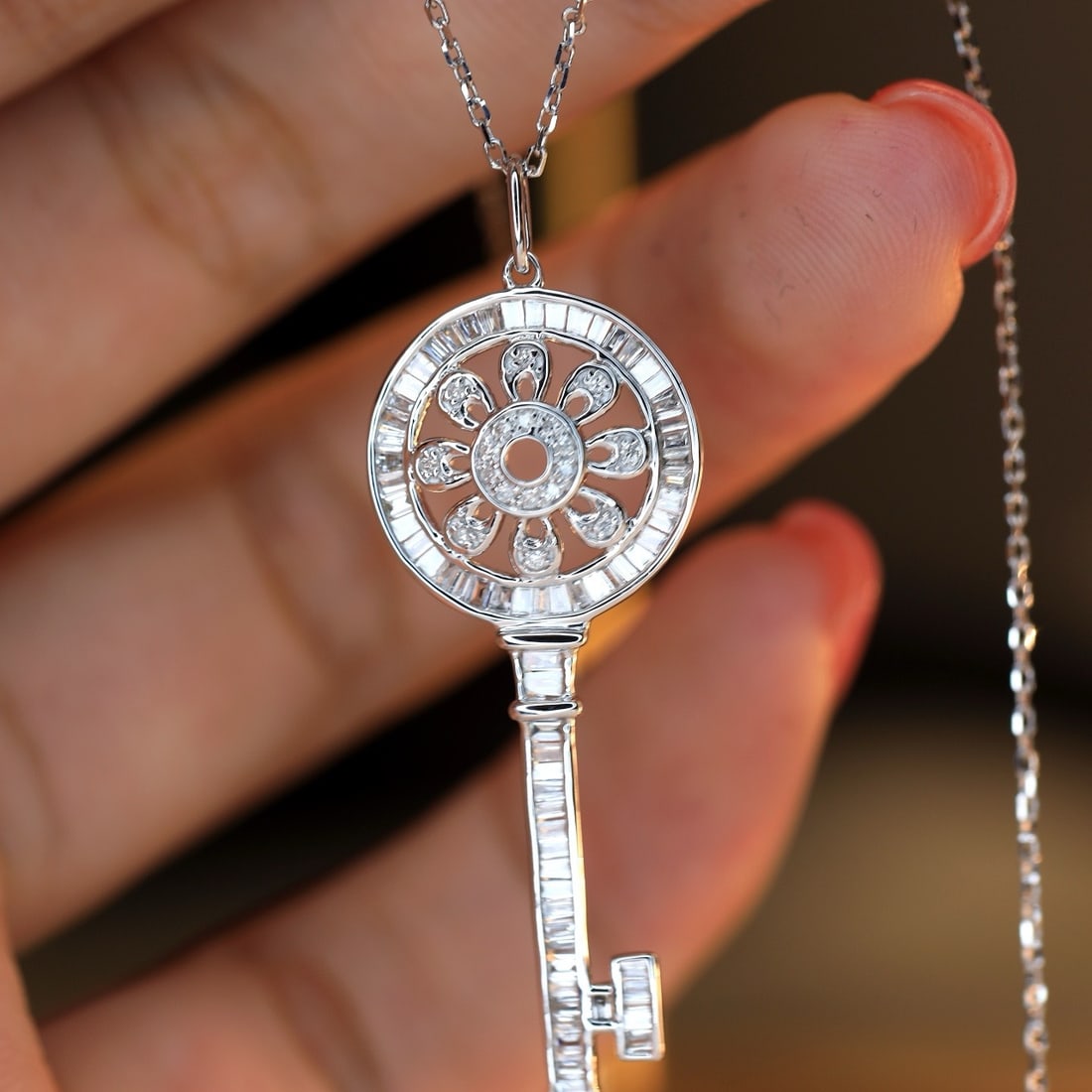 14k Gold 0.5 Ct Natural H Diamond Necklace - 7