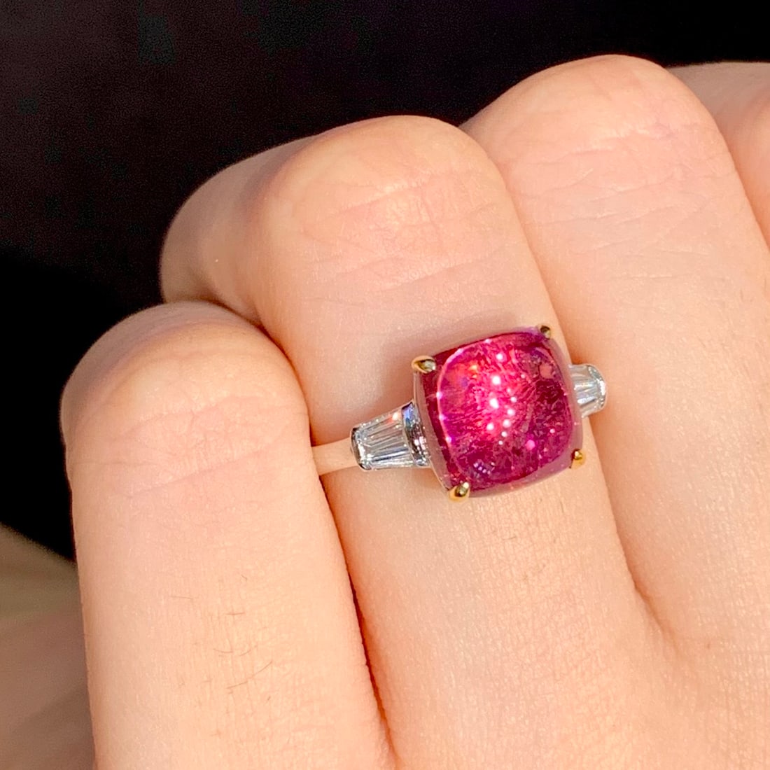 14k Gold 4.8 Ct Natural Tourmaline & Diamond Ring - 5