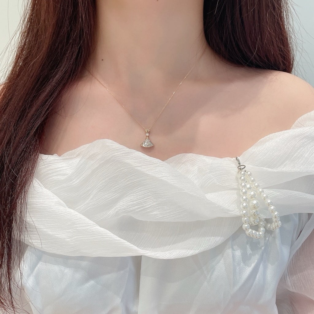 14k Gold 0.25 Ctw Natural H Diamond Necklace - 5