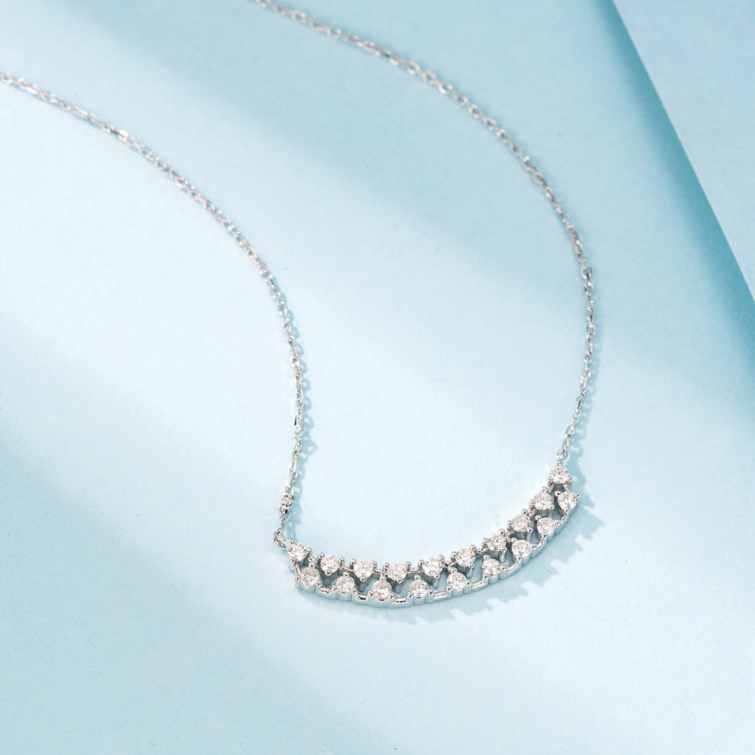 14k Gold 0.28 Ct Natural H Diamond Necklace - 3