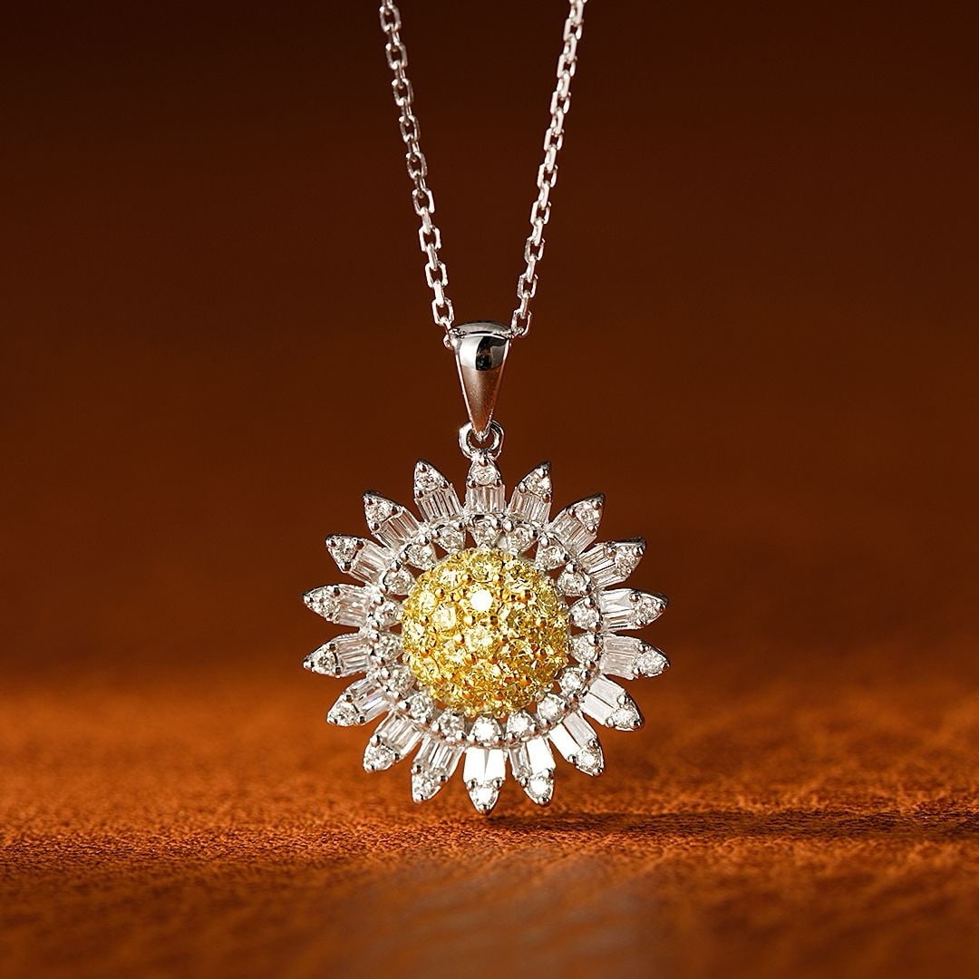 14k Gold 0.58 Ct Natural Color Diamond Necklace: Ref:231166185 // gold content:14k gold // main gemstone:diamond // shape:multiple // carat weight:0. 58ct // clarity grade:vs-si // color:color // treatment:natural // Condition: New Low Estimate: