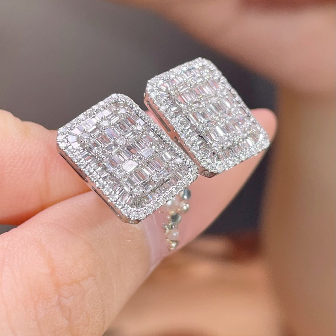 14k Gold 1.4 Ct Natural H Diamond Earrings - 3