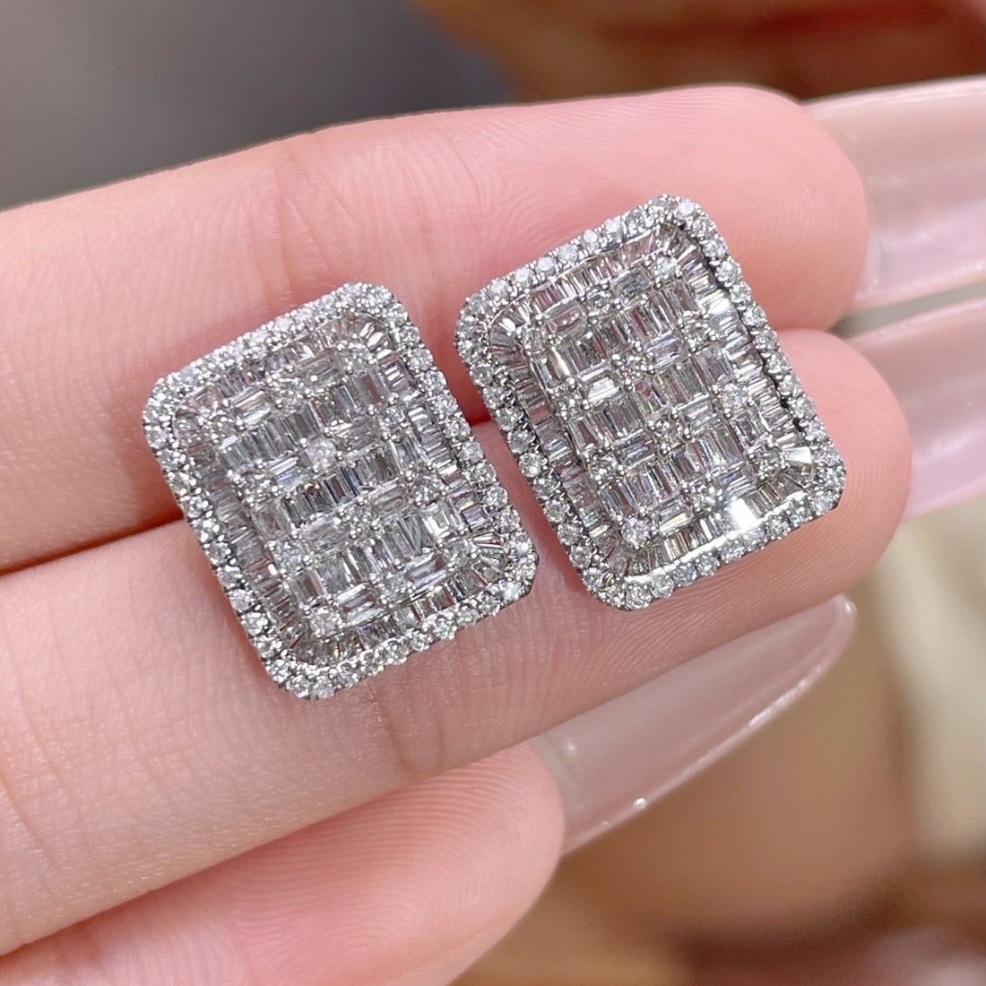 14k Gold 1.4 Ct Natural H Diamond Earrings - 6