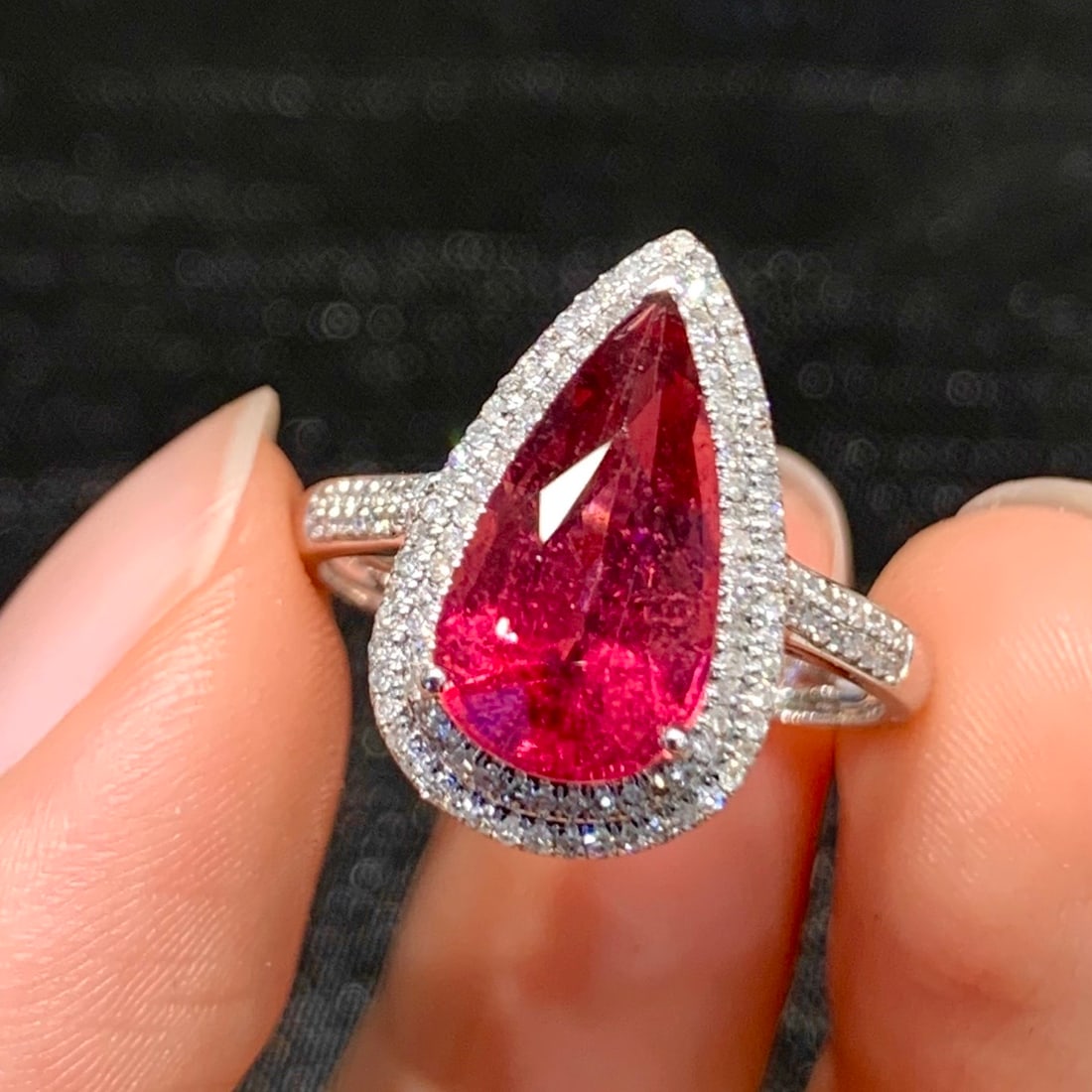 14k Gold 3.2 Ct Natural Tourmaline & Diamond Ring - 3