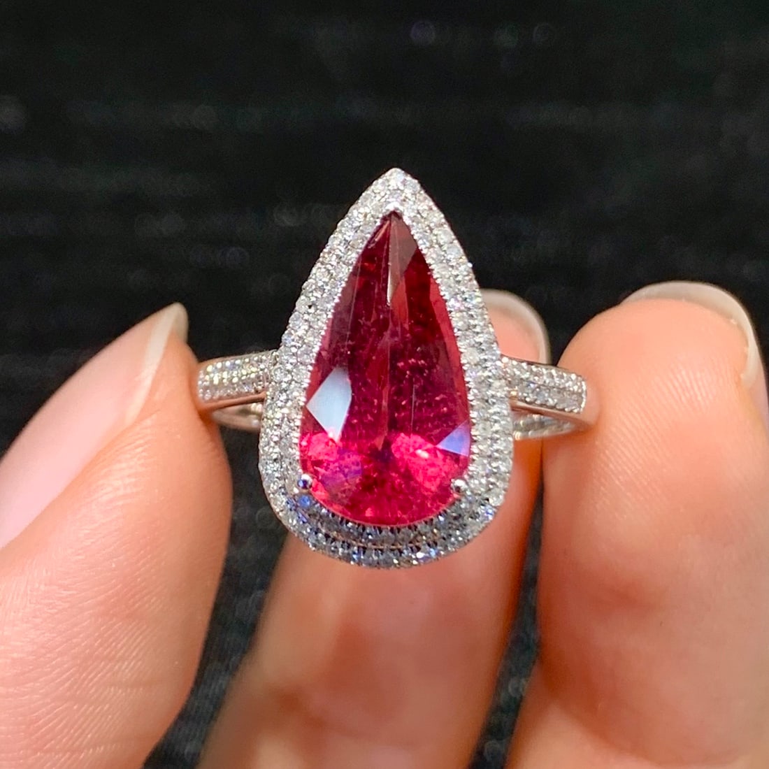 14k Gold 3.2 Ct Natural Tourmaline & Diamond Ring - 4
