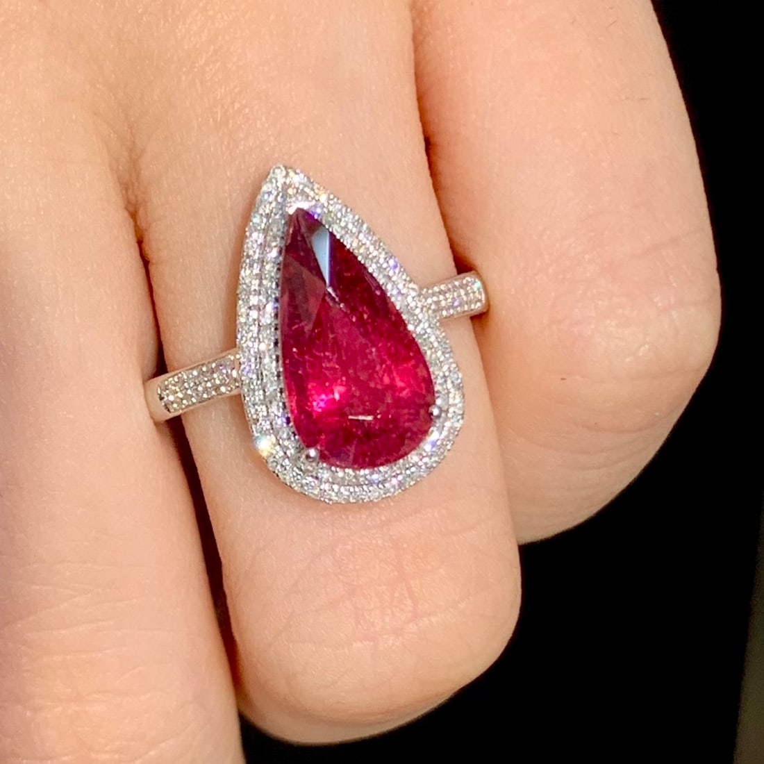 14k Gold 3.2 Ct Natural Tourmaline & Diamond Ring - 6