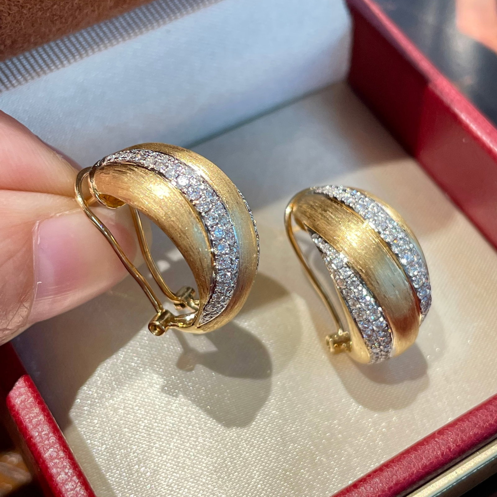 14k Gold 1 Ct Natural H Diamond Earrings - 3