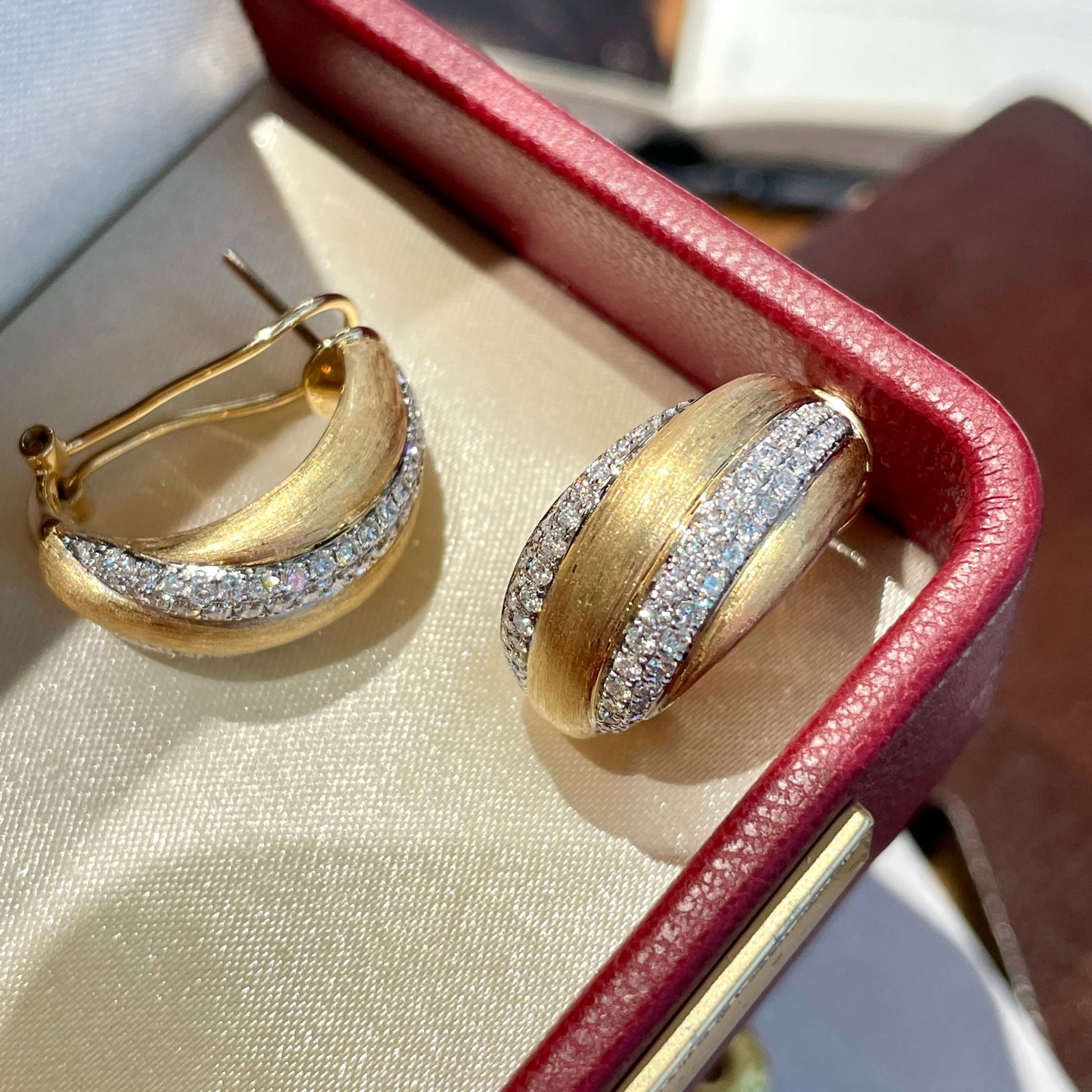 14k Gold 1 Ct Natural H Diamond Earrings - 4