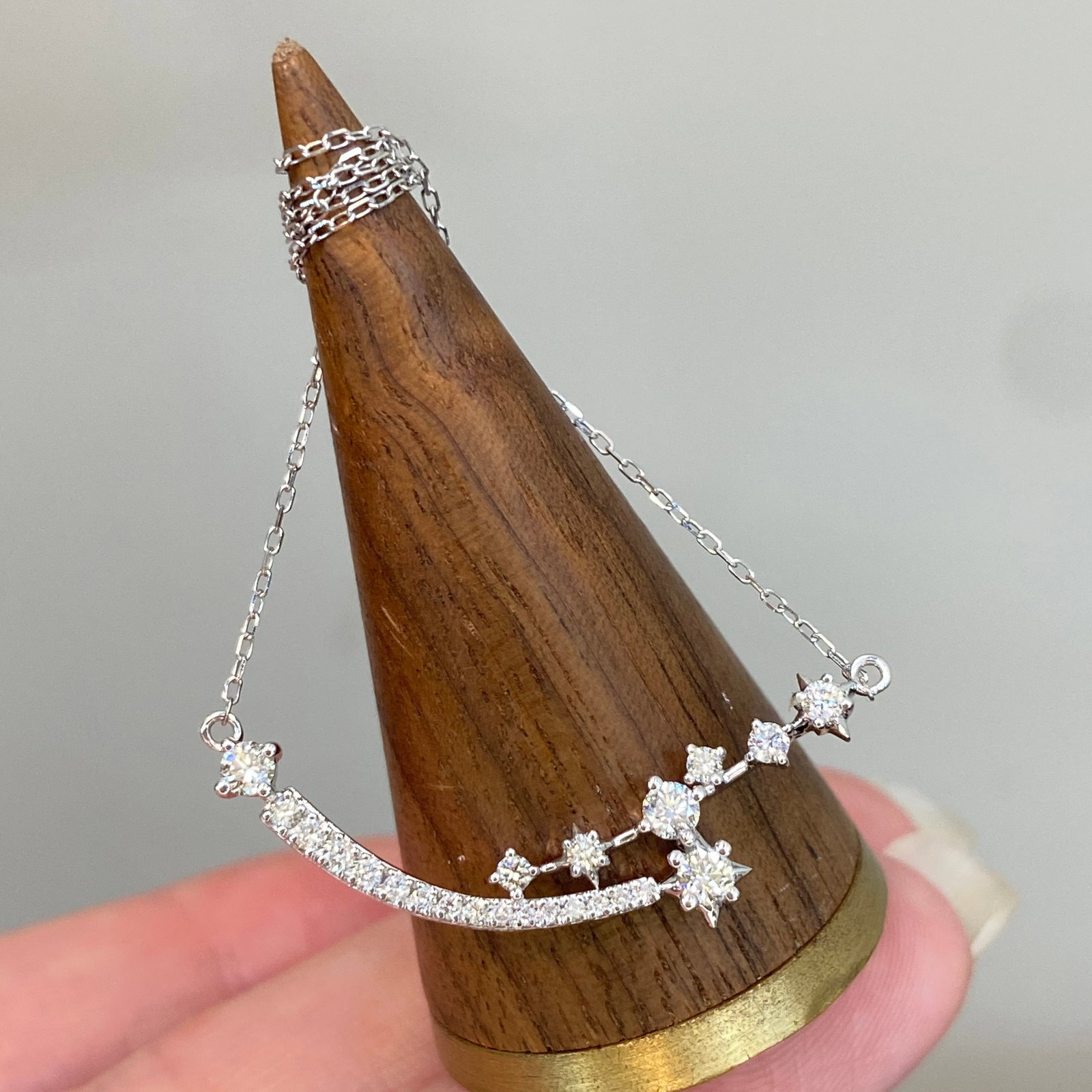 14k Gold 0.5 Ct Natural H Diamond Necklace - 2