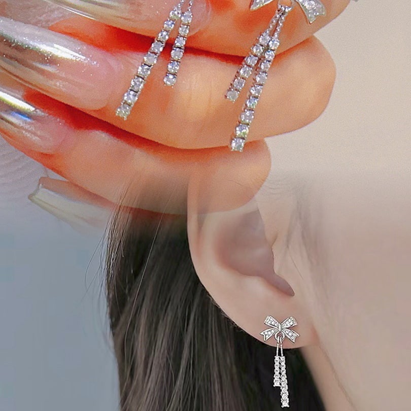 14k Gold 0.58 Ct Natural H Diamond Earrings - 4