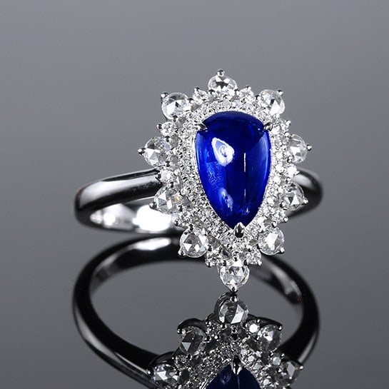 14k Gold 2.46 Ctw Natural Sapphire & Diamond Ring - 2