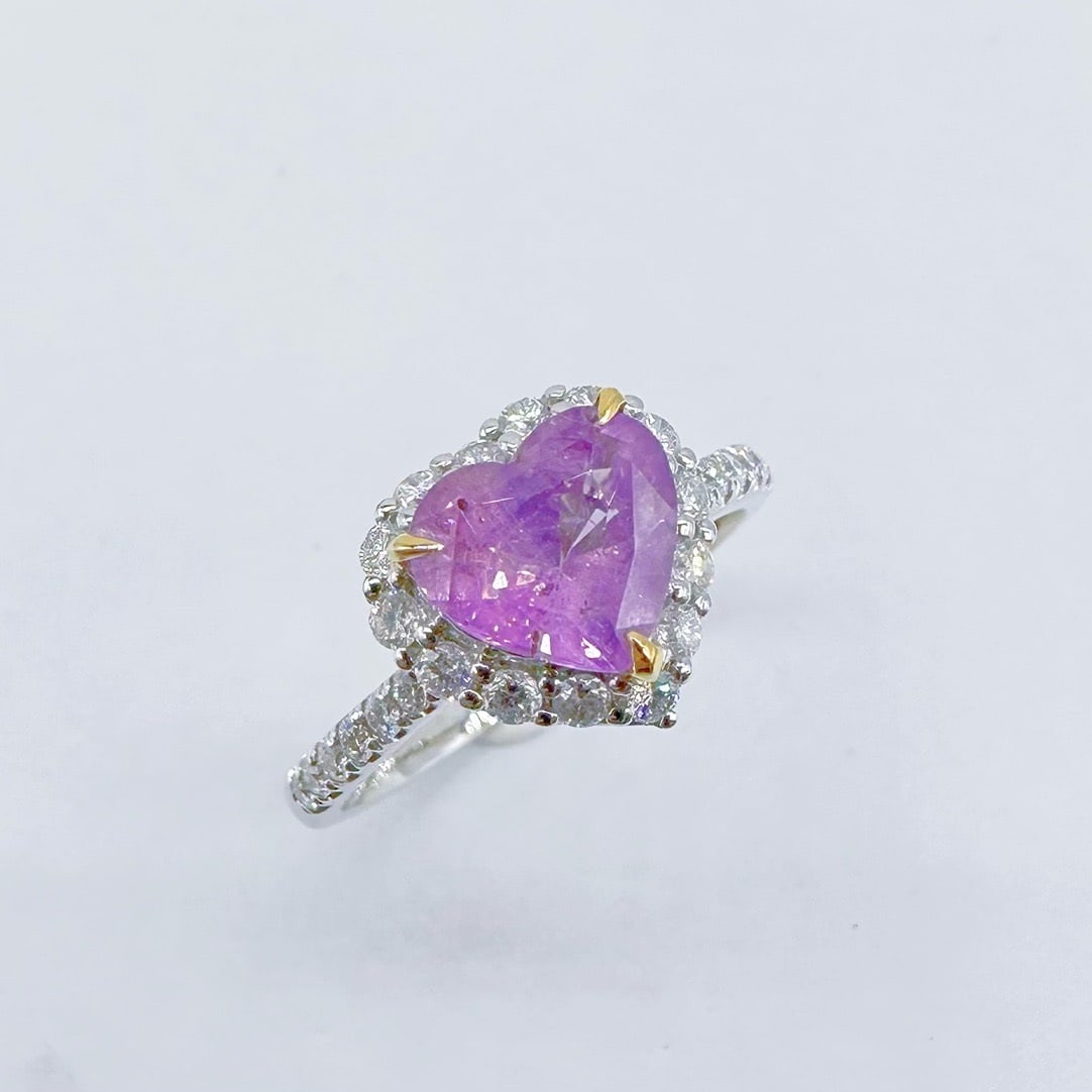 14k Gold 1.92 Ctw Natural Sapphire & Diamond Ring - 2