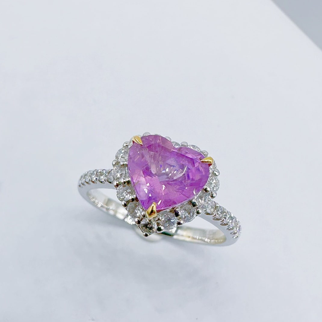 14k Gold 1.92 Ctw Natural Sapphire & Diamond Ring - 3