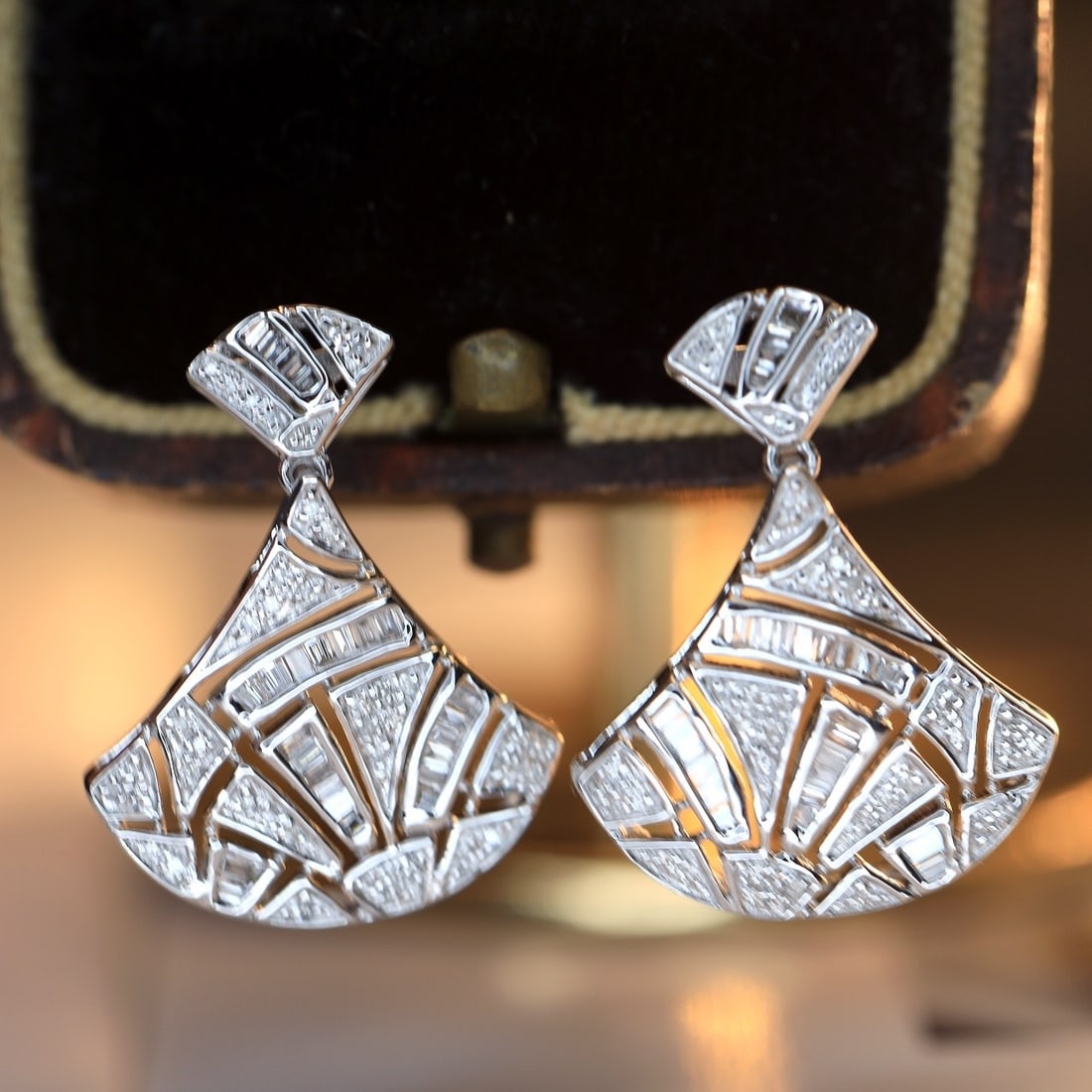 14k Gold 0.8 Ct Natural H Diamond Earrings - 5