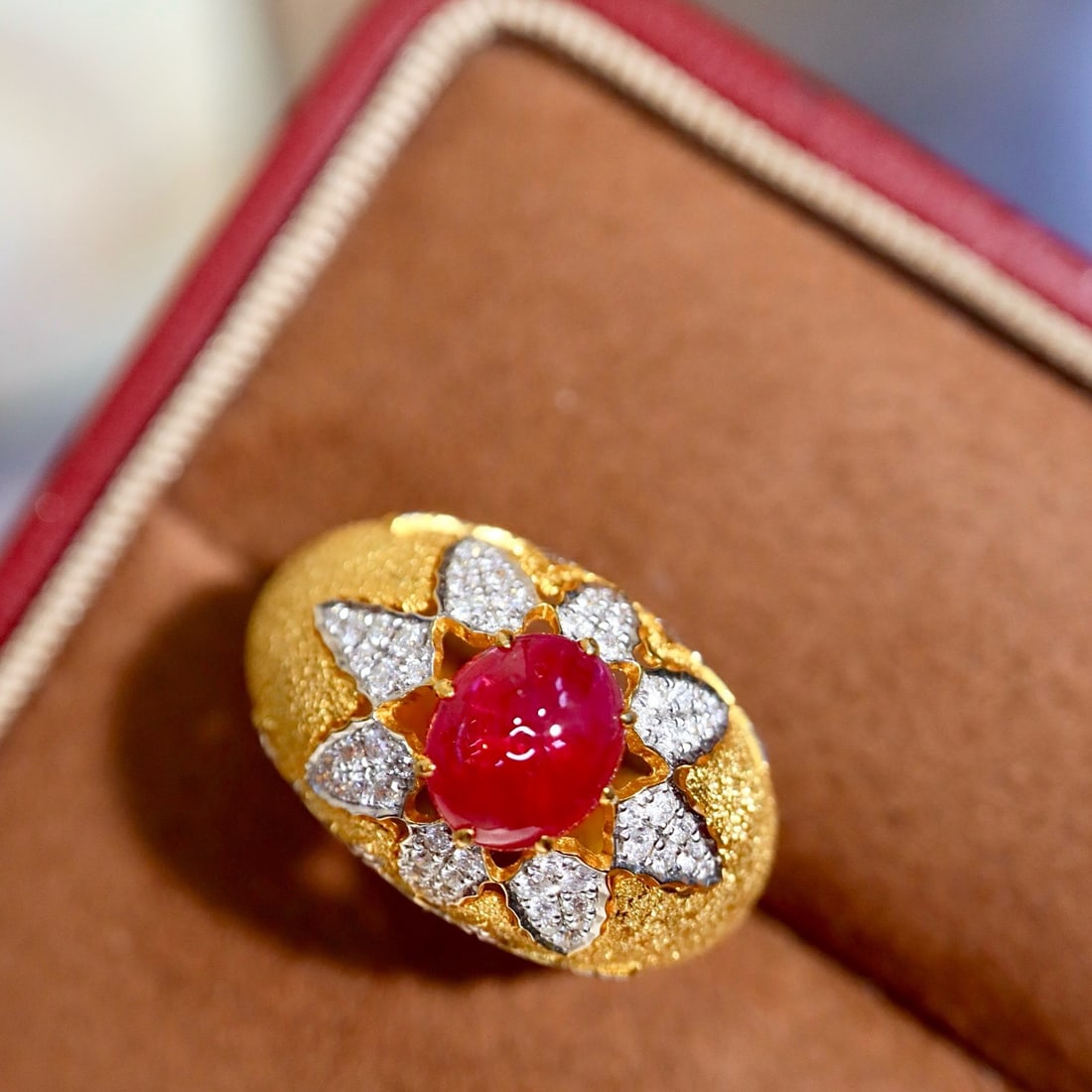 14k Gold 1.85 Ctw Natural Ruby & Diamond Ring (1 of 9)